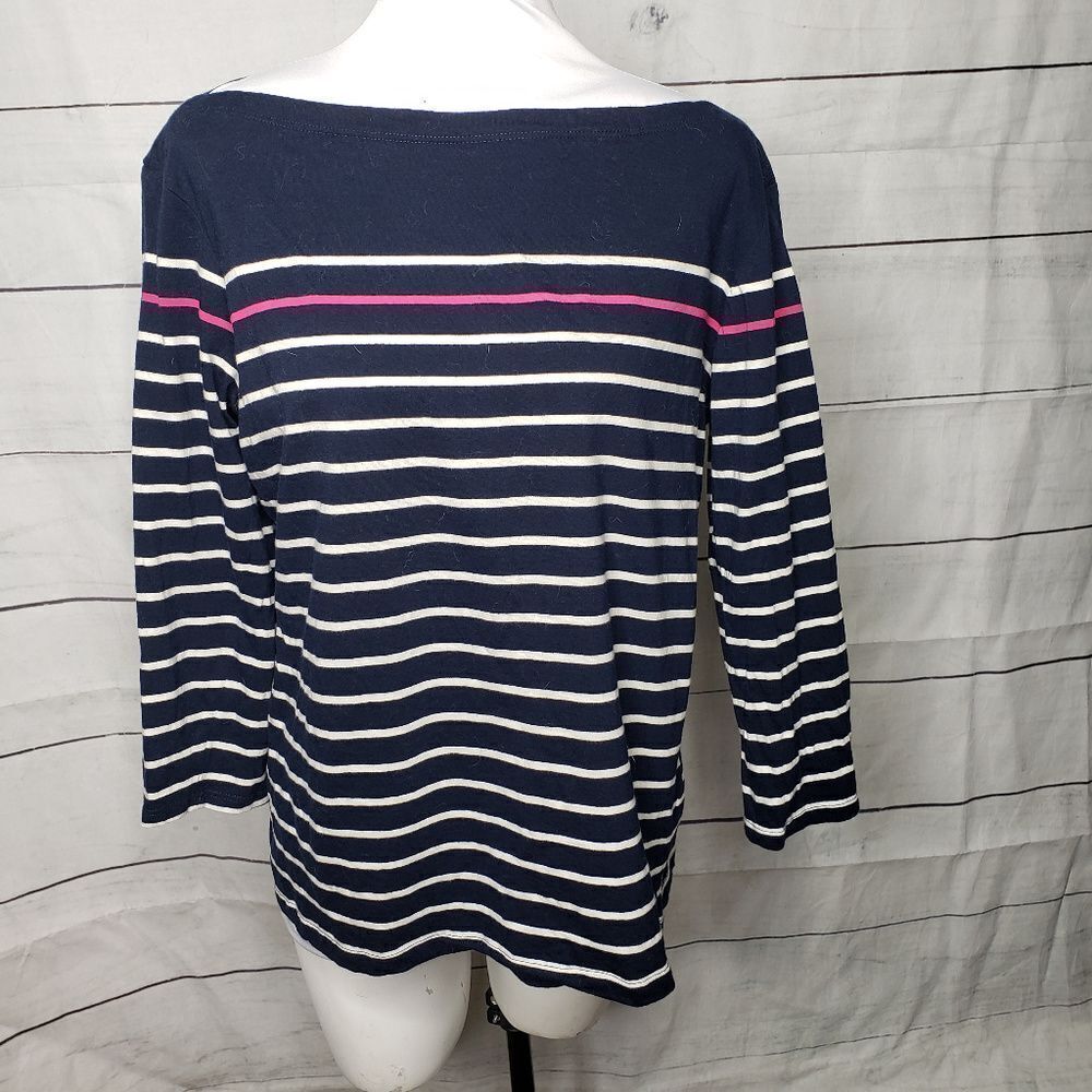 Trina Turk Aleta Top stripe boatneck large